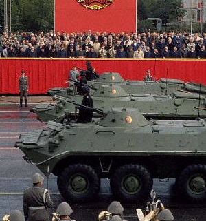 East Germany 40th Anniversay military parade